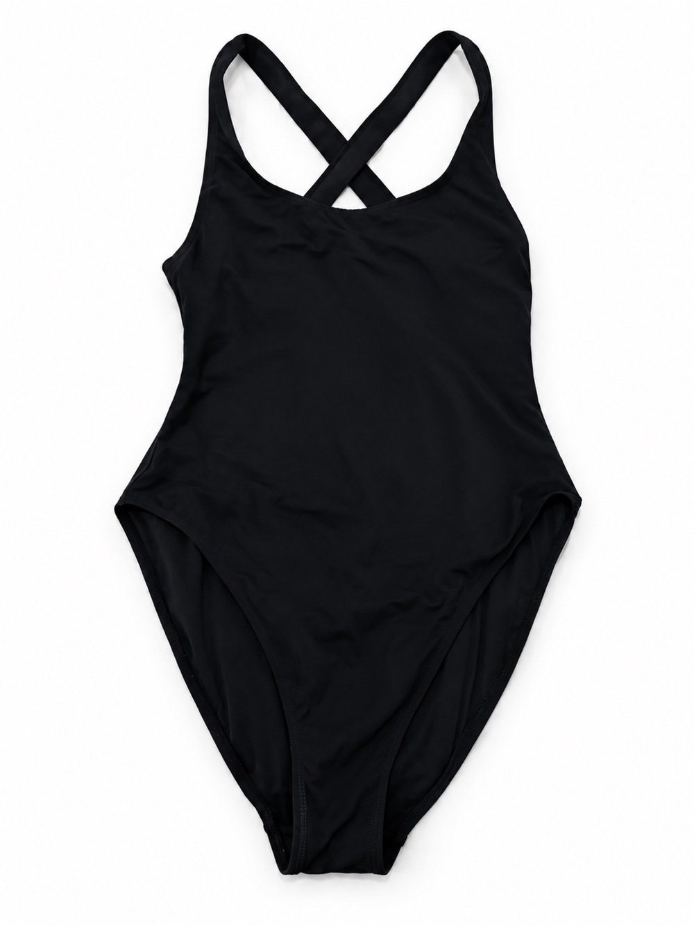 Andie Swim The Tulum Black Crossback One-Piece Swimsuit - Solid Black